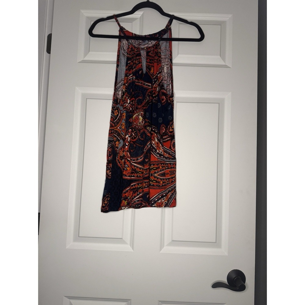 Lascana sleeveless High Neck Abstract Print Tank Top 12/14  Multicolor Nwt